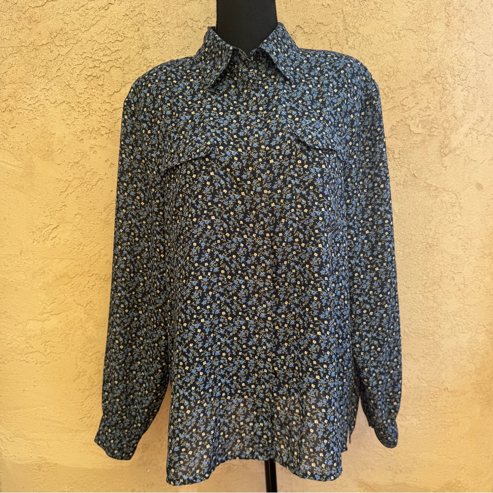 Vintage 90’s Shaver Lake Ditzy Floral Long Sleeve Button Down Shirt